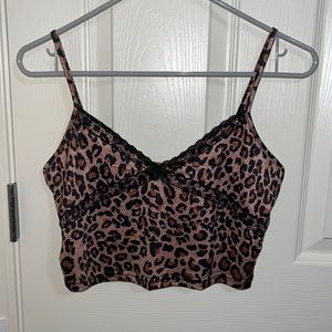 Cheetah print cropped top